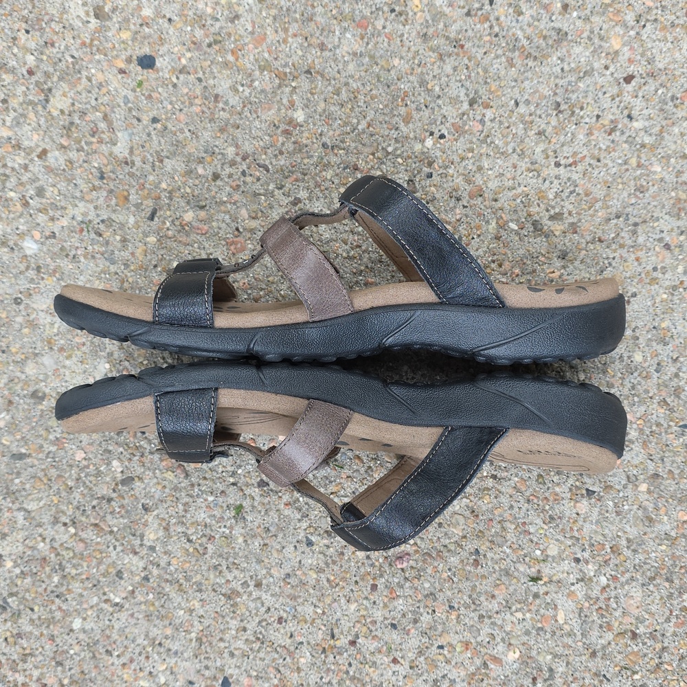 Taos Tribute 2 Leather Strappy Slip On Sandals Size 8 - Picture 6 of 8